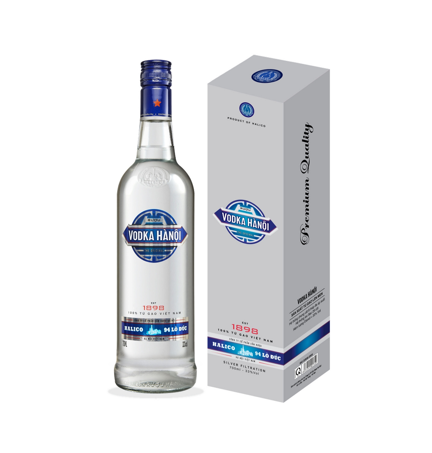 Поставщик Halico, водка Ханой 39.5% 700 мл, Ферментированная 100% из риса