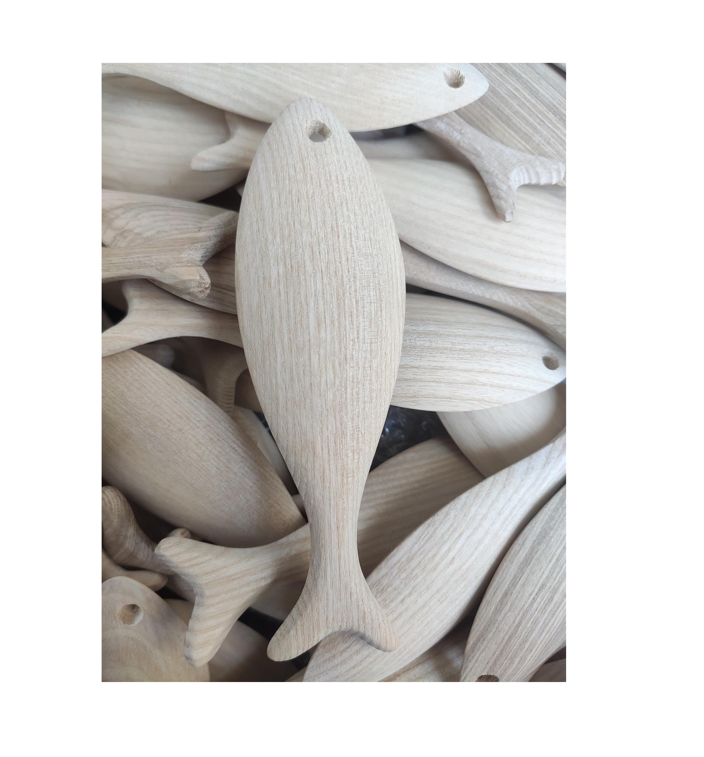 Nautical Decor Wall Ornament Wooden Fish Decorative Wall Hanging Gift Crafts