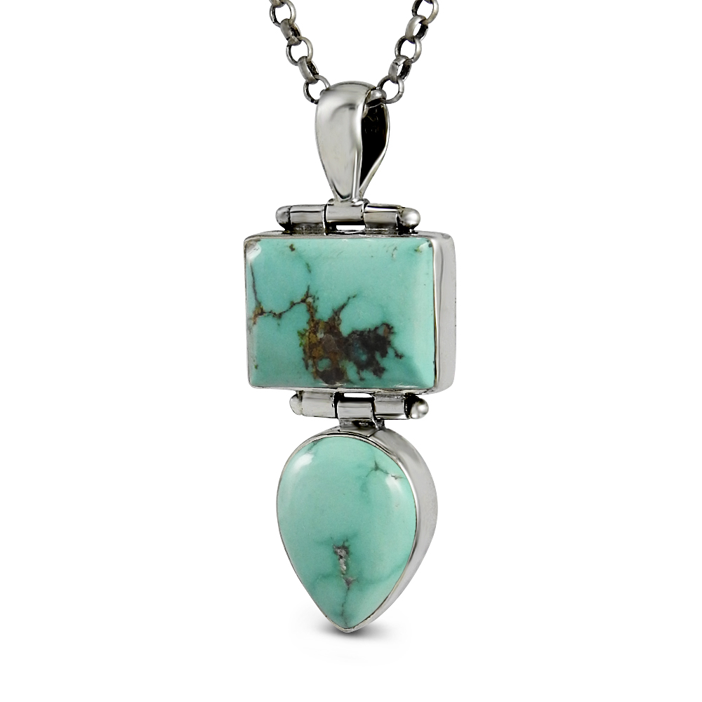 Sky blue turquoise gemstone handmade pendants 925 sterling silver jewelry wholesale price silver pendants suppliers