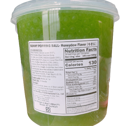 Hot Sale Bubble Tea Wholesale Taiwan Honeydew Popping Boba Juice Ball