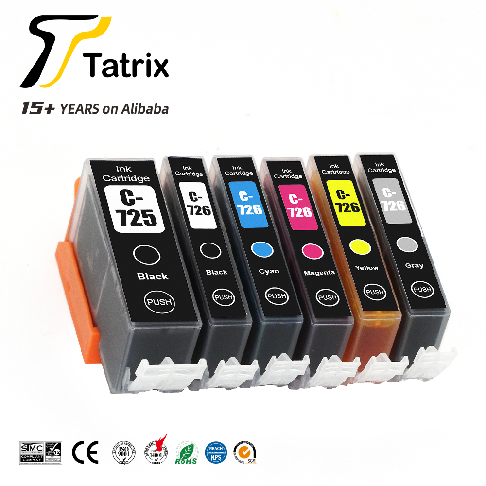 Tatrix PGI-725 PGI725 PGI 725 CLI-726 CLI726 CLI 726 Совместимый картридж для принтера Canon принтерам PIXMA IP4870 MX897