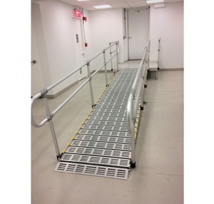 Roll-A-Ramp Modular Ramp System 30 Inch Wide Two Sides Handrail Loop-End