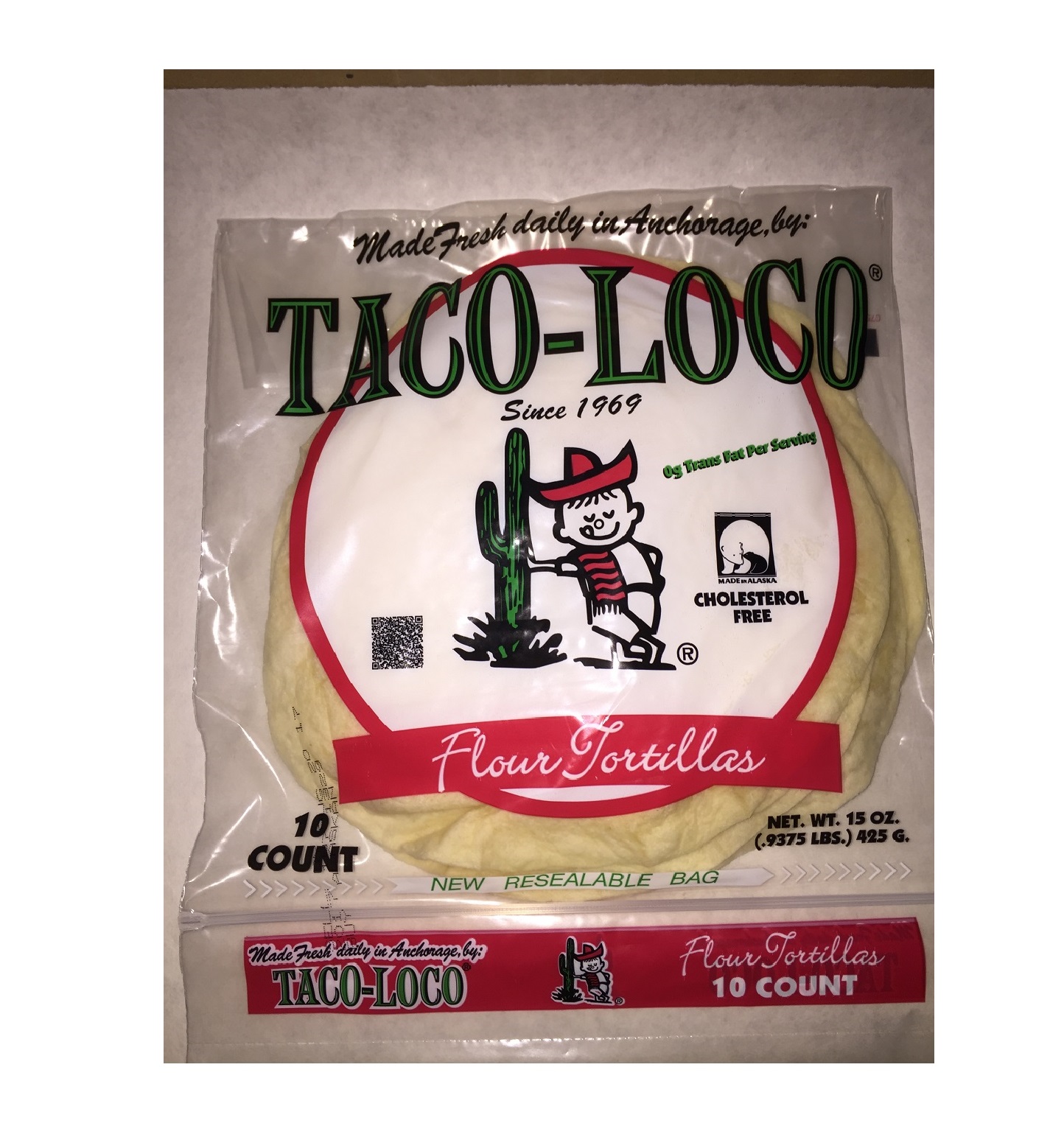 Popular Taco Loco Medium 8" Flour Tortillas Model Number 7820311122