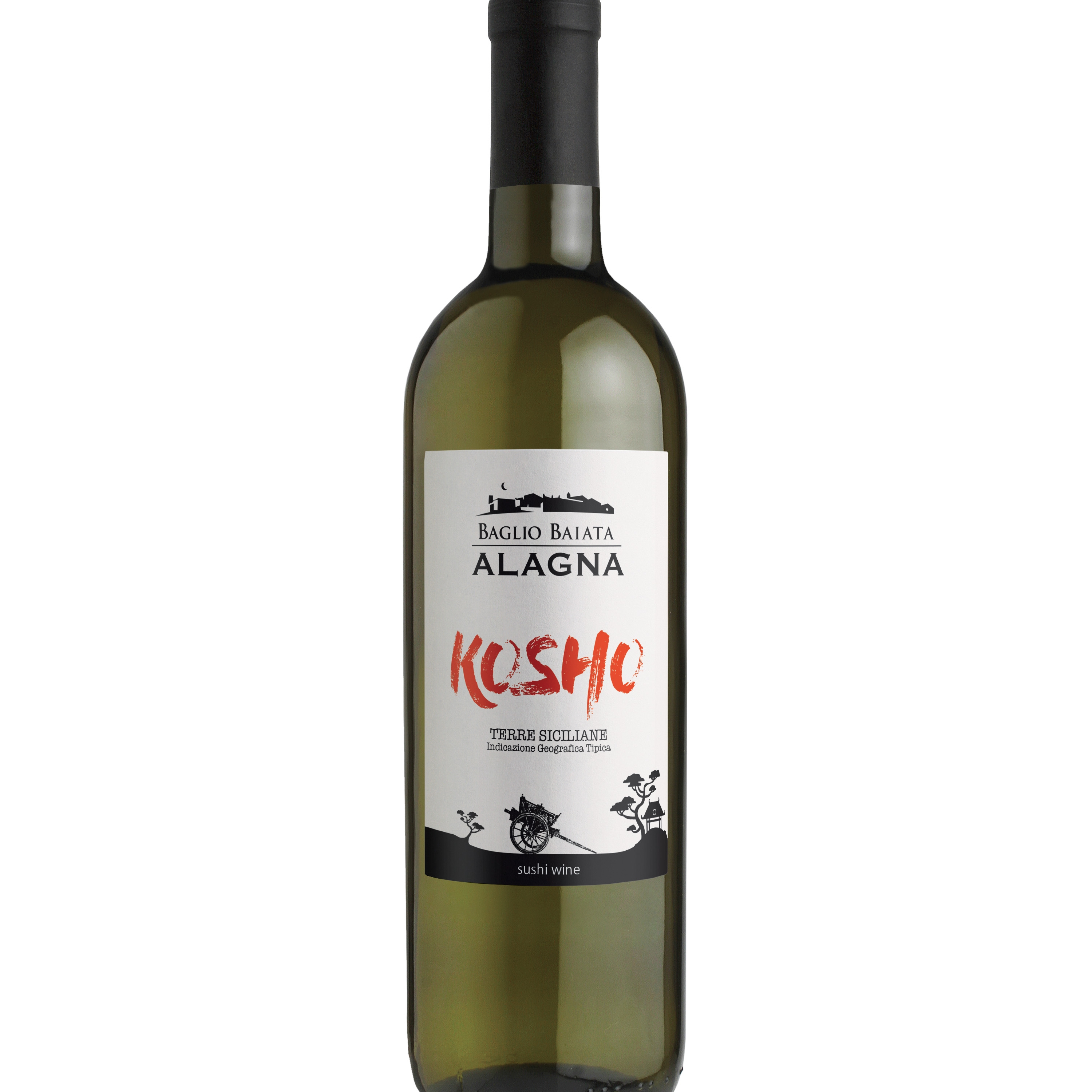 Итальянское белое вино 75 cl в бутылке, свежий фруктовый аромат KOSHO IGP / PDI Сицилия-вино для суши