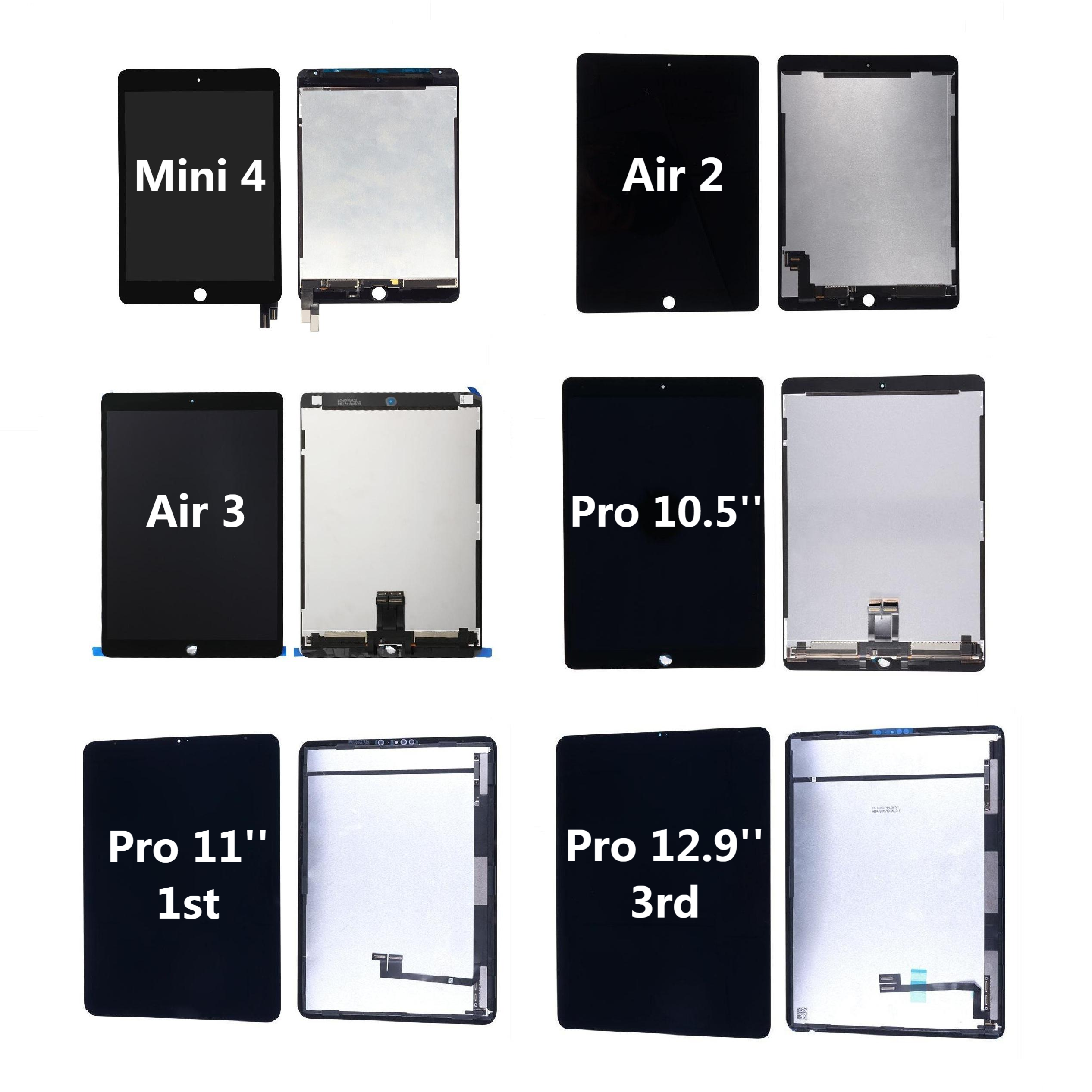 Для iPad LCD Pro 12,9 ''11'' 10,5 ''9,7'' Air 2 3 Mini 4 5 с сенсорным экраном для iPad Переднее стекло в сборе Часть Elekworld