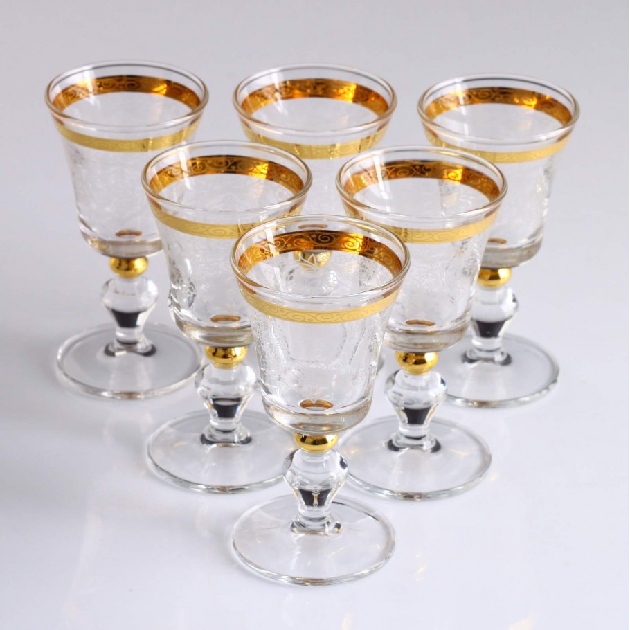 STEMWARE SET OF 6 - 440040 - RUMEYSA GOLD