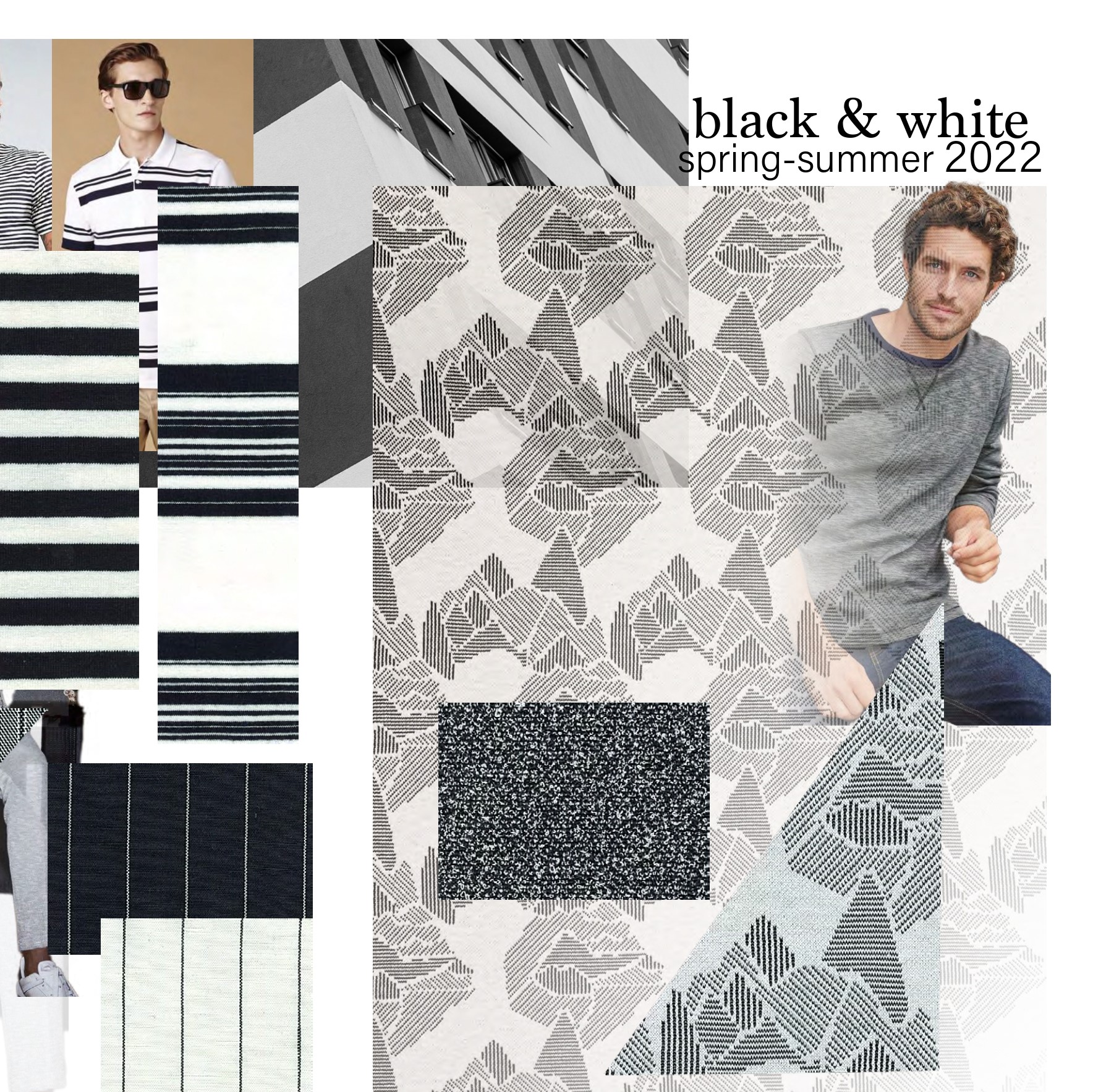 Menswear Colour and Fabric Trends Spring/Summer 2022 - Fabric and Color Fashion Trends in pdf file presented in 33 mood boards