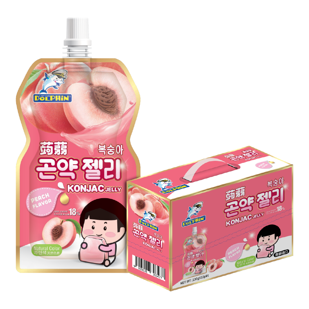 Желейный напиток Peach Konjac 130 г [Captain Dolphin]