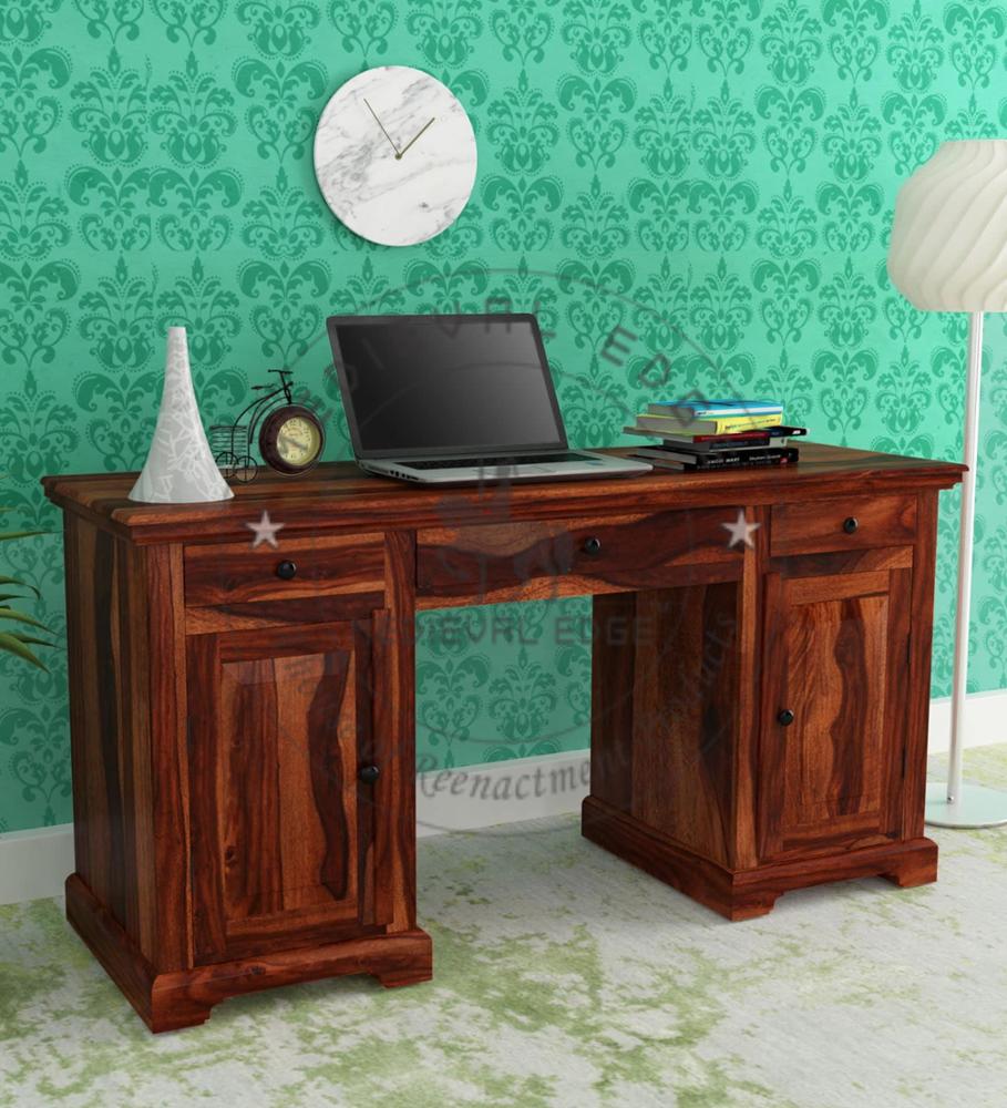 Solid Wood Study Table cum computer laptop table in Honey Oak Finish