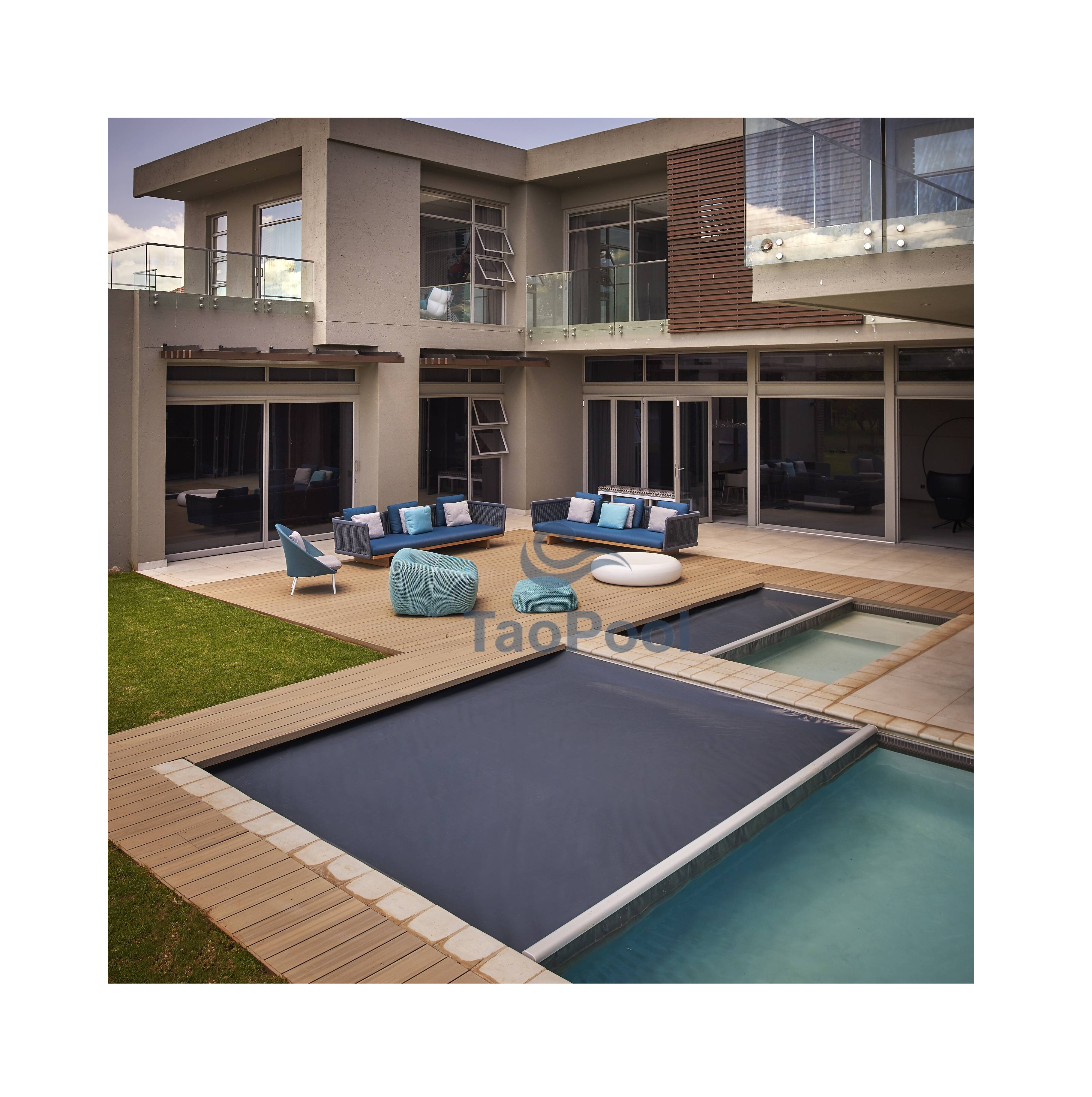 Blue Swimming Pool Cover Deck Pool Cover
