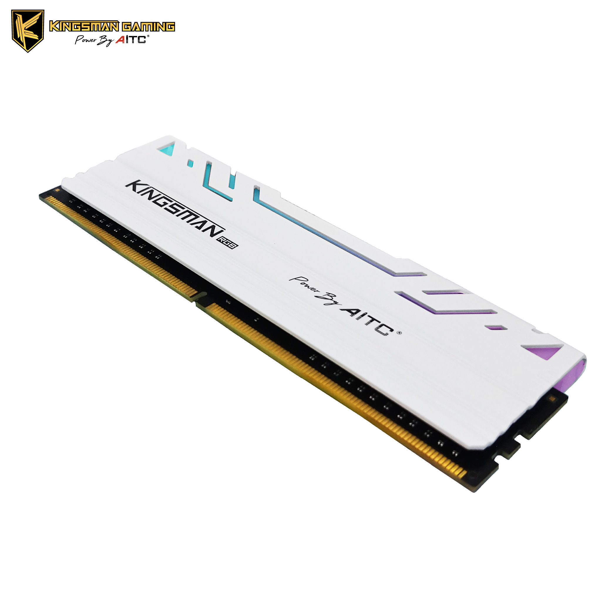 Белый игровой DDR4 8 Гб 3200 МГц с радиаторами и светодиодами RGB