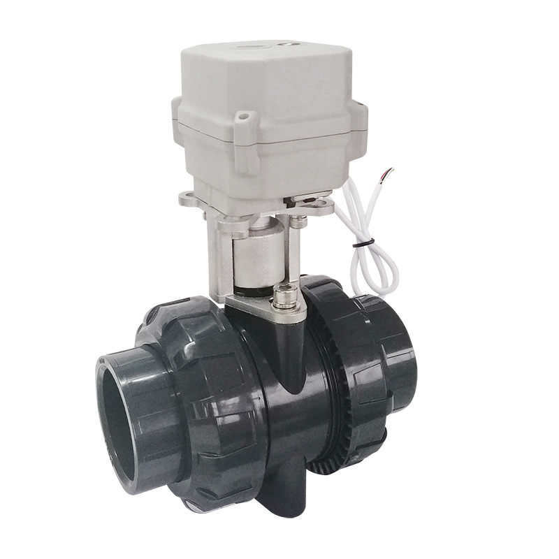 A150-T50-P2-B 2 "DN50 стандарт ANSI CR501 24vDC ПВХ моторизованный клапан с ручным управлением
