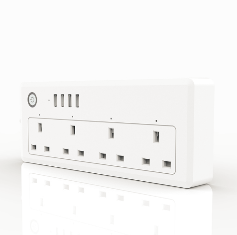 Сетевой удлинитель UEMON Tech на 4 розетки, умный удлинитель с 4usb-портами для зарядки, Великобритания