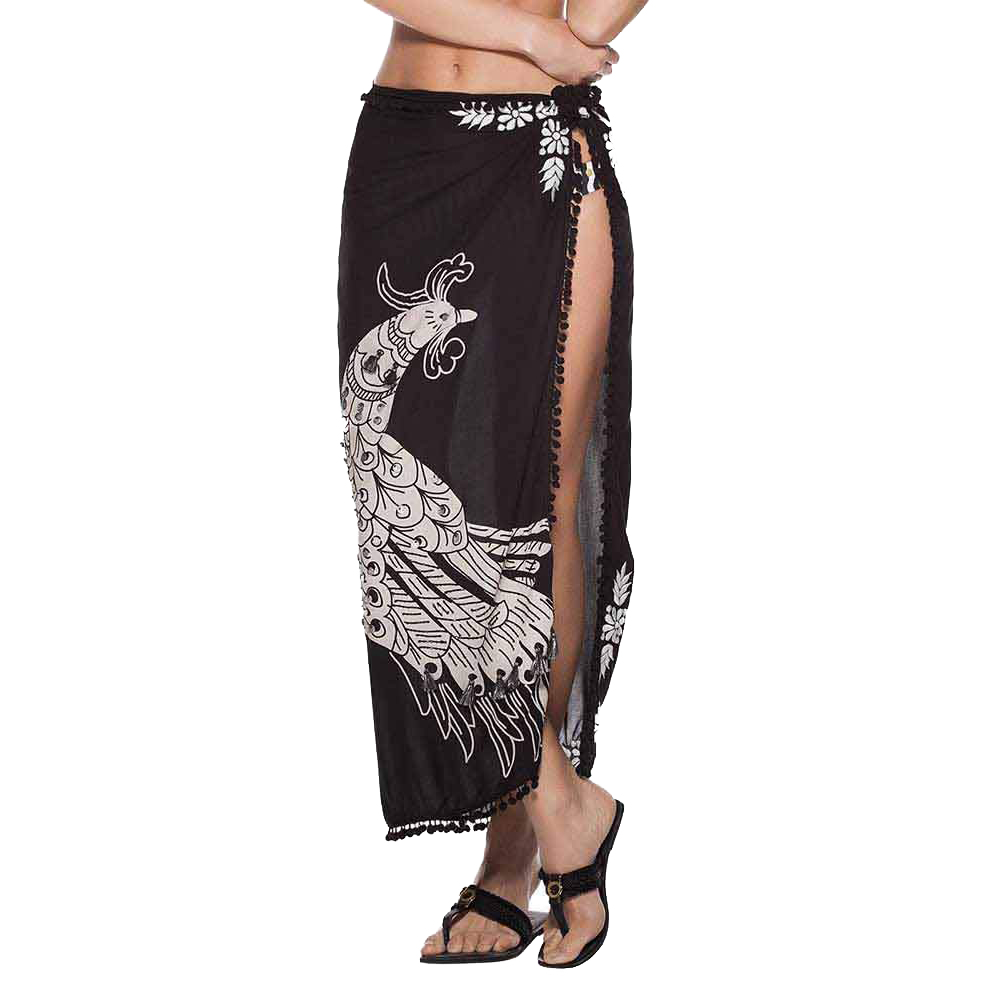 Простая Пляжная накидка Sarong, бикини, купальники из вискозы