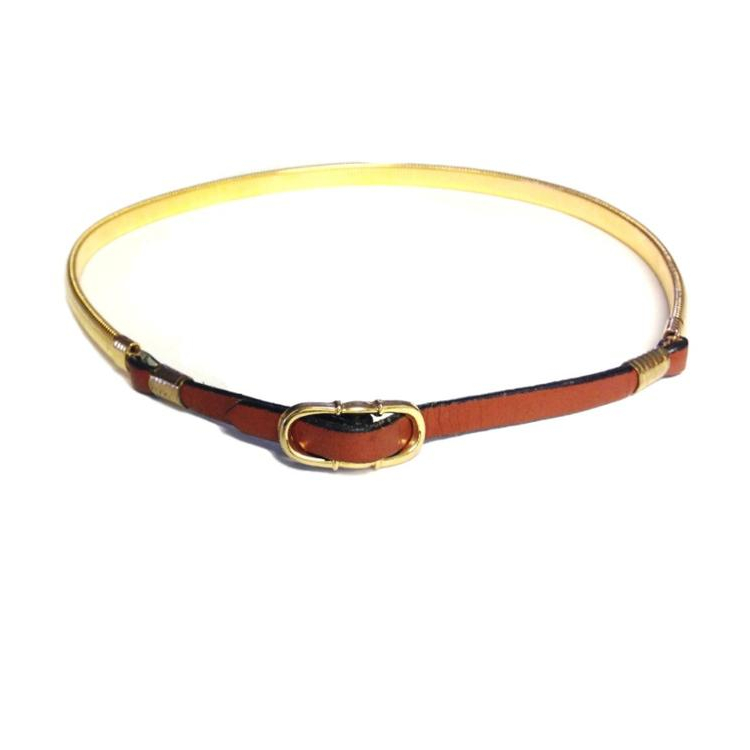 Vintage Gold and Leather Belt