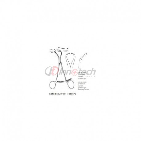 Bone Holding and Reduction Forceps, 135 mm with long ratchet German Quality STAINLESS STEEL