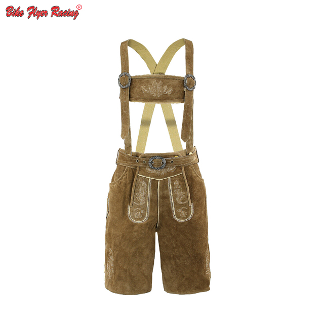 Men's Trachten Lederhosen Trachten Set Trousers Genuine leather Brown