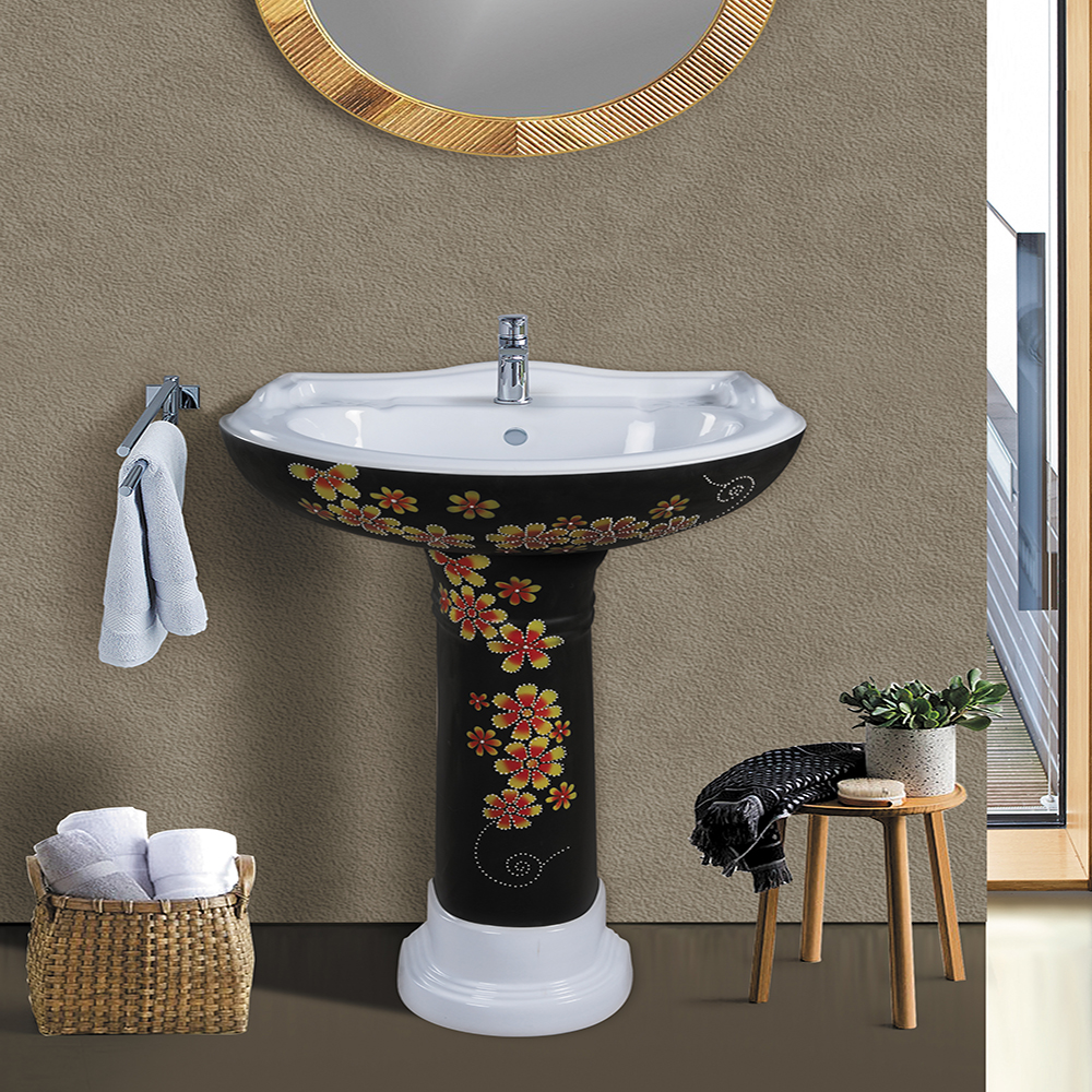 Decorative Wash Basin With Pedestal