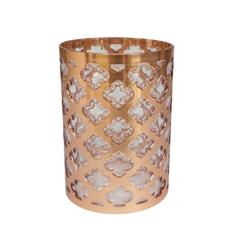 Imitate Stainless Steel Cylindrical Plastic Vase
