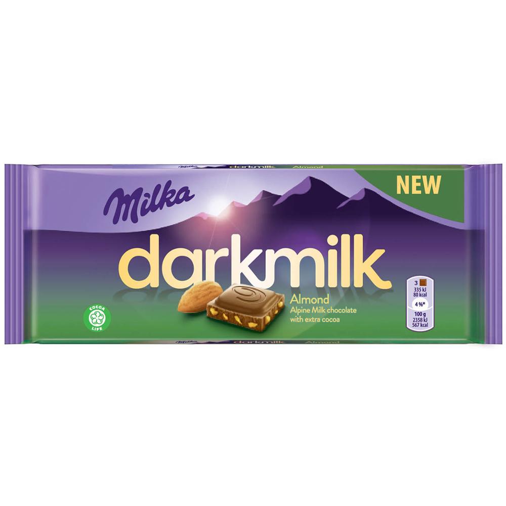 Лучший шоколад самых лучших брендов, включая: Milka темно миндаля шоколадный батончик 85 г