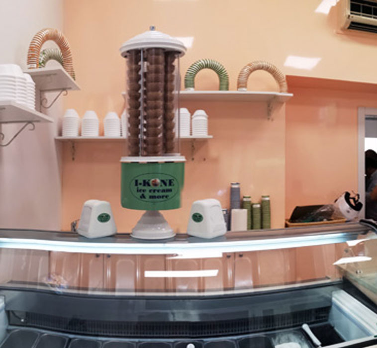 I-Kone Soft Ice Cream Mini уголок 4 mq-Откройте свой магазин франшиз-включая оборудование, знаки и поддержку маркетинга