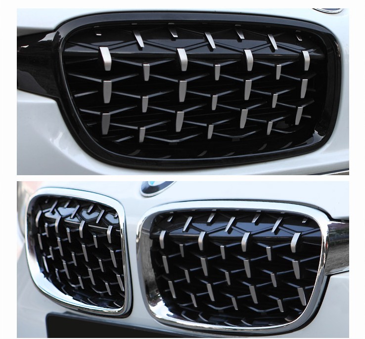 Автостайлинг, передняя решетка радиатора для BMW New 3 Series F30 F35 2011-2019, Алмазная решетка, стильный метеоритный передний бампер, решетка