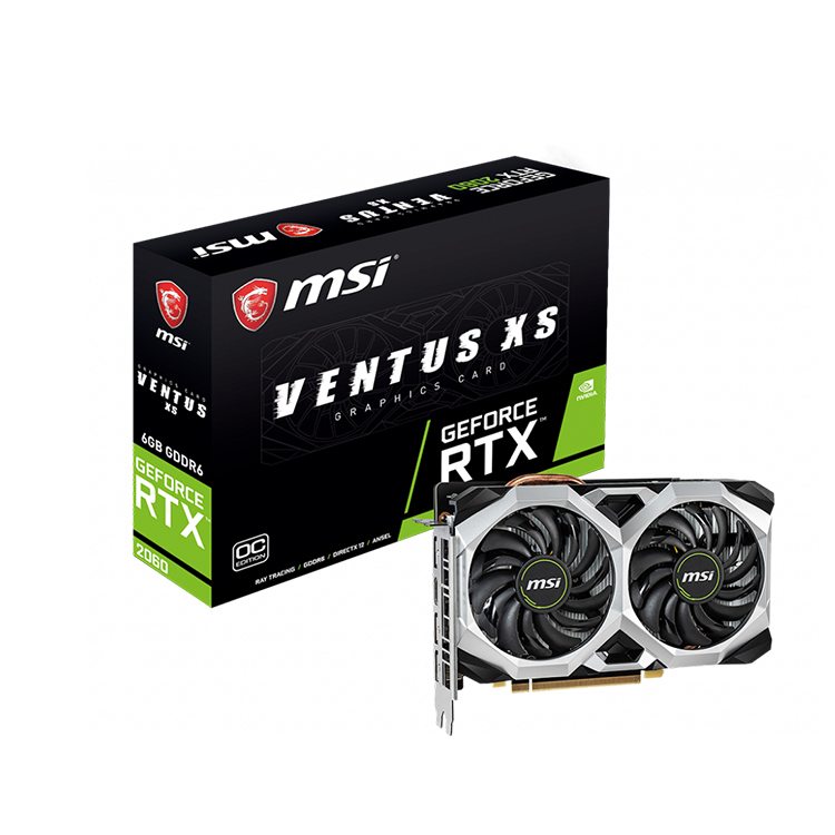 Игровая Видеокарта MSI NVIDIA GEFORCE RTX2060 6G OC GDDR6 14 Гбит/с