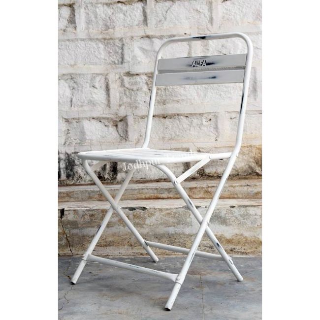 Used Folding Banquet Chairs for Sale,White Resin Folding Iron Chairs of Garden Furniture