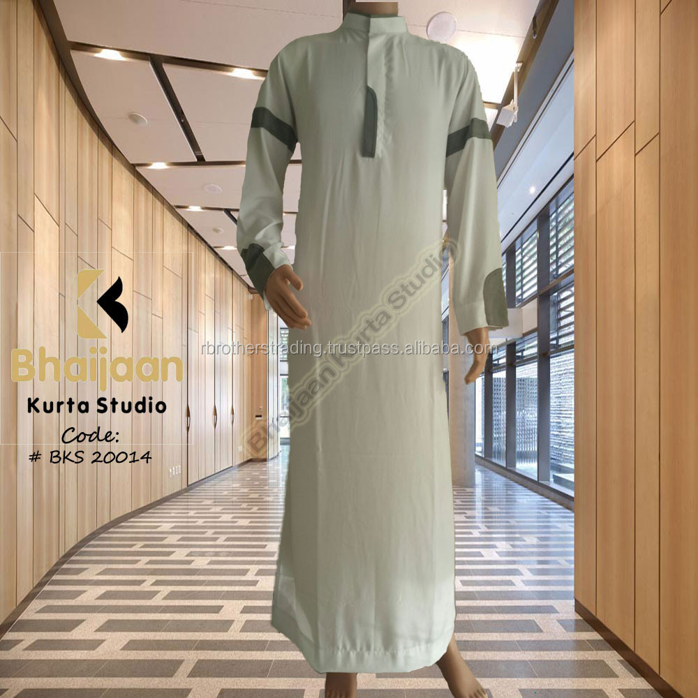 Large Size New Polyester Hot Sale Adult Islamic Mens Abaya Muslim Clothing Men's Ethnic Arabic Robes