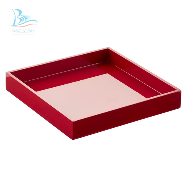 Prune lacquer serving tray from Vietnam