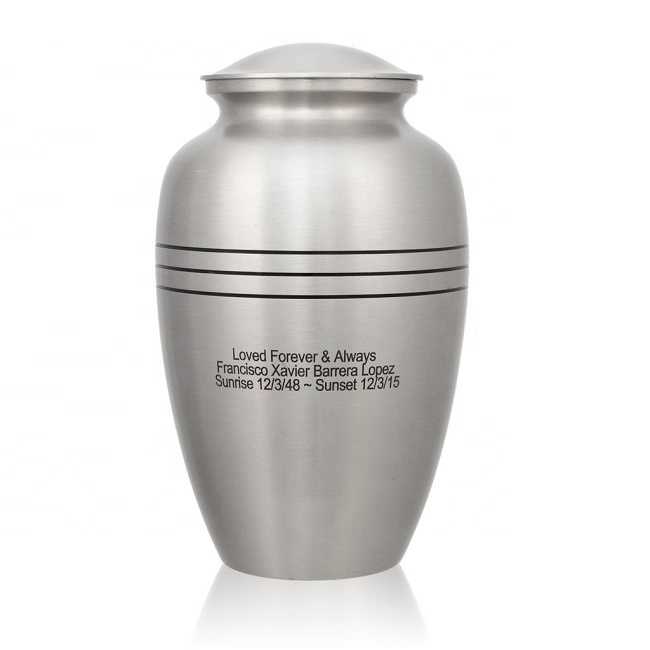 New Classic Pewter Cremation Urn Large