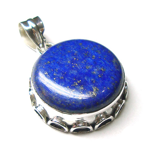 Blue Lapis Lazuli Gemstone Pendant 925 Sterling Silver Jewelry For Women