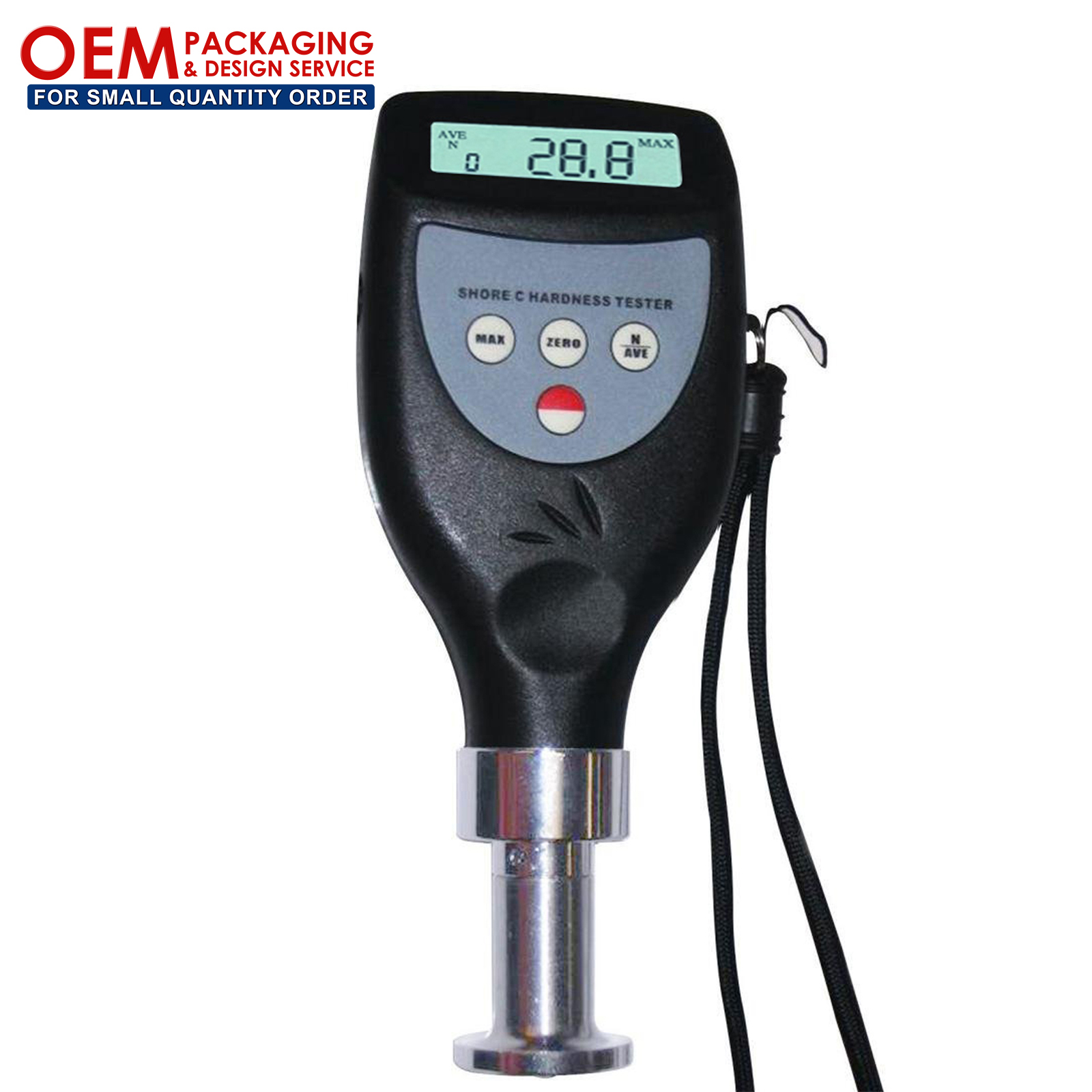 Shore C Цифровой Измеритель Твердости 0-100HC Durometer тестер ж/Встроенный зонд микрокомпьютер LSI цепи (OEM упаковка в наличии)