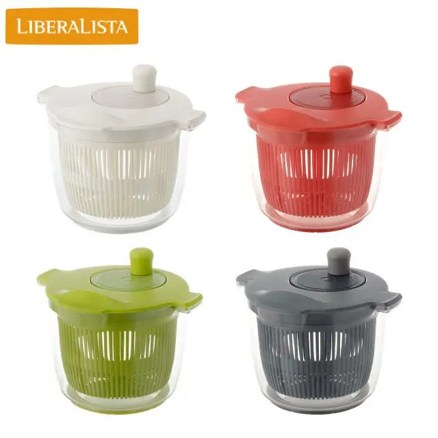 Kitchen appliance tool and Mixing maker disassembly type quick dry plastic salad spinner with bowl with compact made in Japan