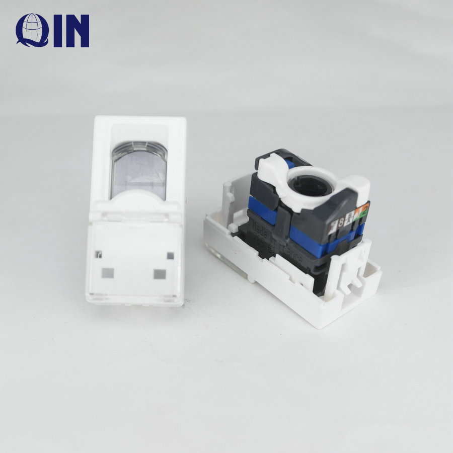 Французский тип, Однопортовый UTP RJ45 45*22,5 мм, лицевая пластина keystone Jack, UTP Keystone Jack