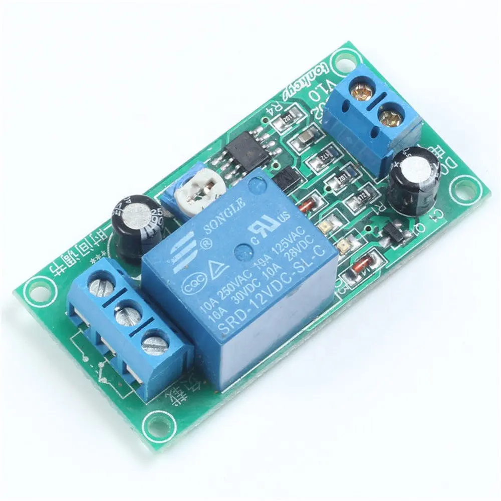 Taidacent RD02 5/12/24v 60s Adjustable Delay Timer Relay Circuit NE555 Electronic Time Delay Relay for Home Appliances