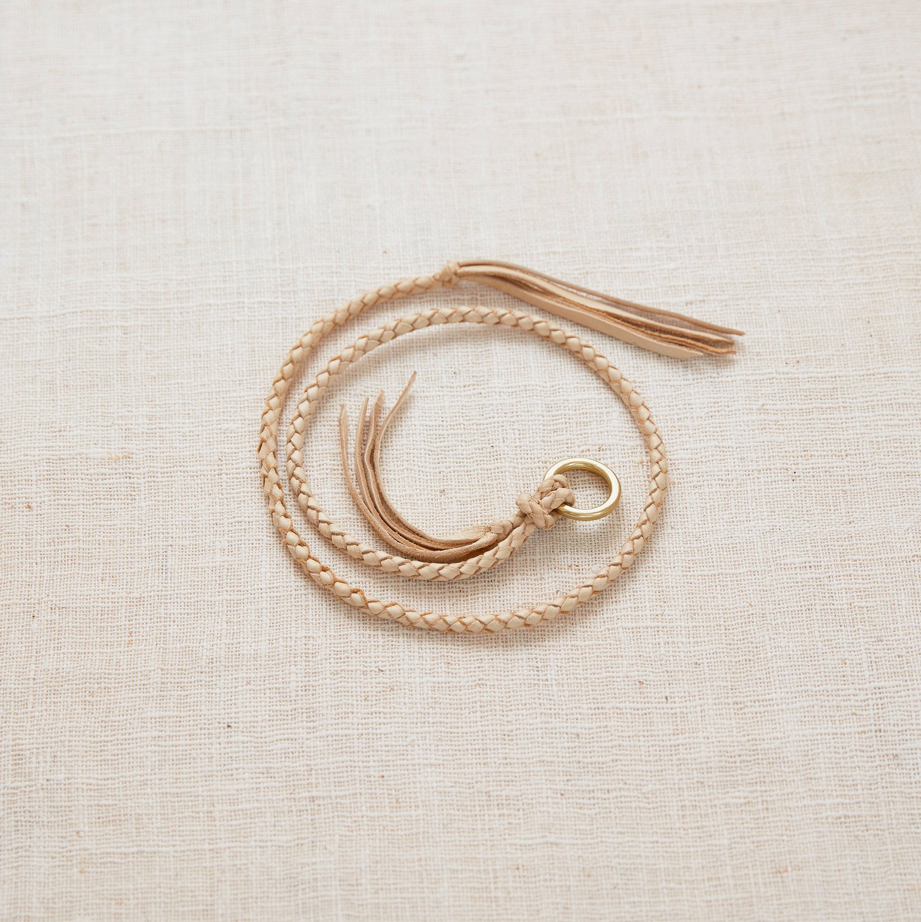 Braided Leather Belt, Leather Tassel Belt, Rope Braid Belt