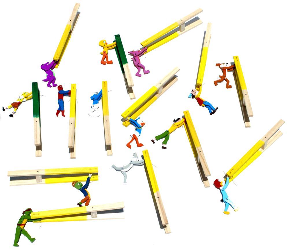 Kinetic Toys Figurines Miniature with Movement for Children Babies Kids Toddlers Moving Dancing Wood Crafts and Arts Peru