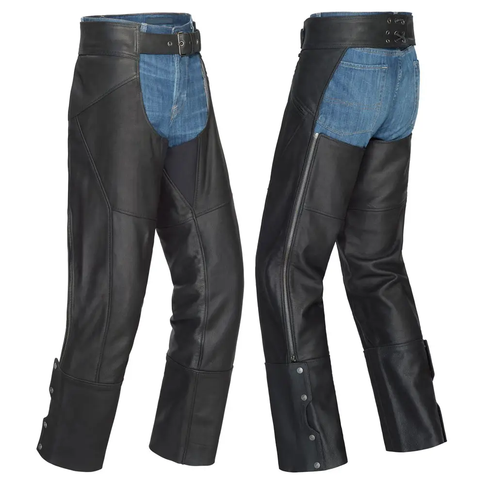 Leather Motorcycle Chap for Men