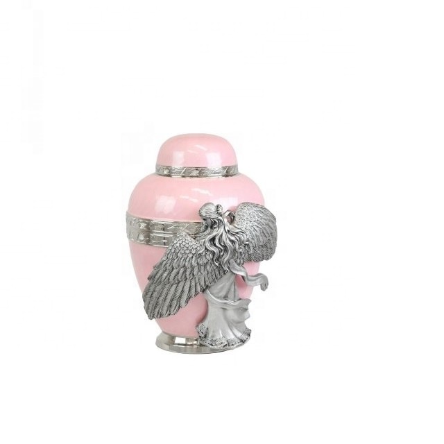 New Wings of an Angel Pink Cremation Urn