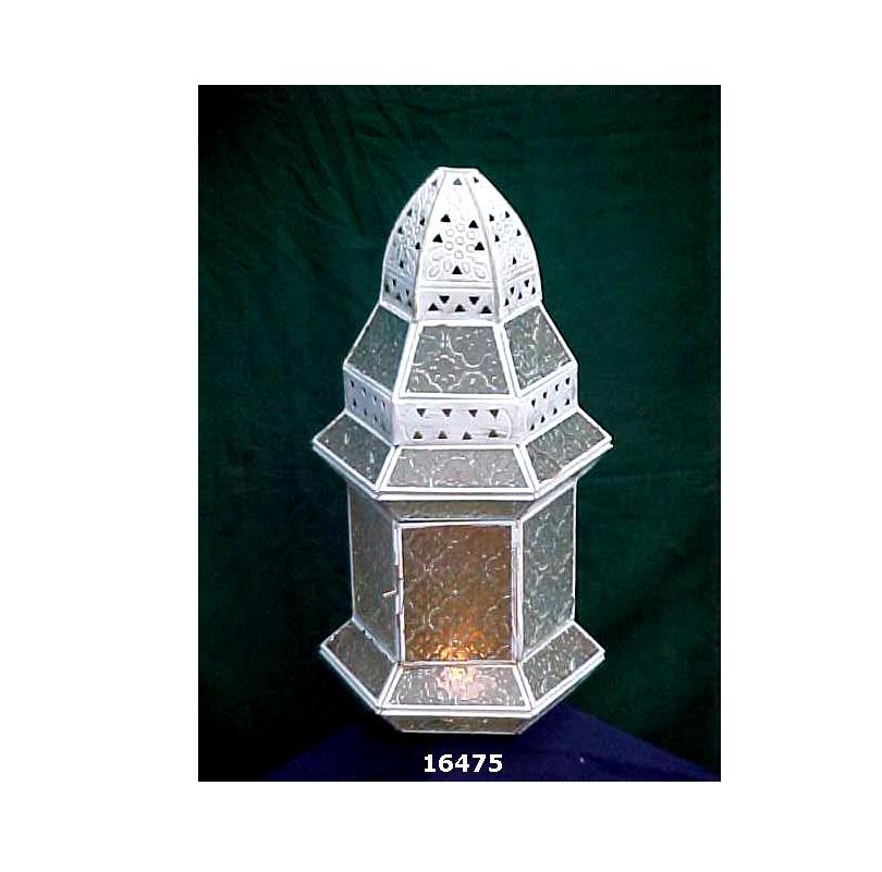 Iron White Color Lantern For Home Decoration