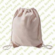 canvas 100% cotton drawstring laundry bag