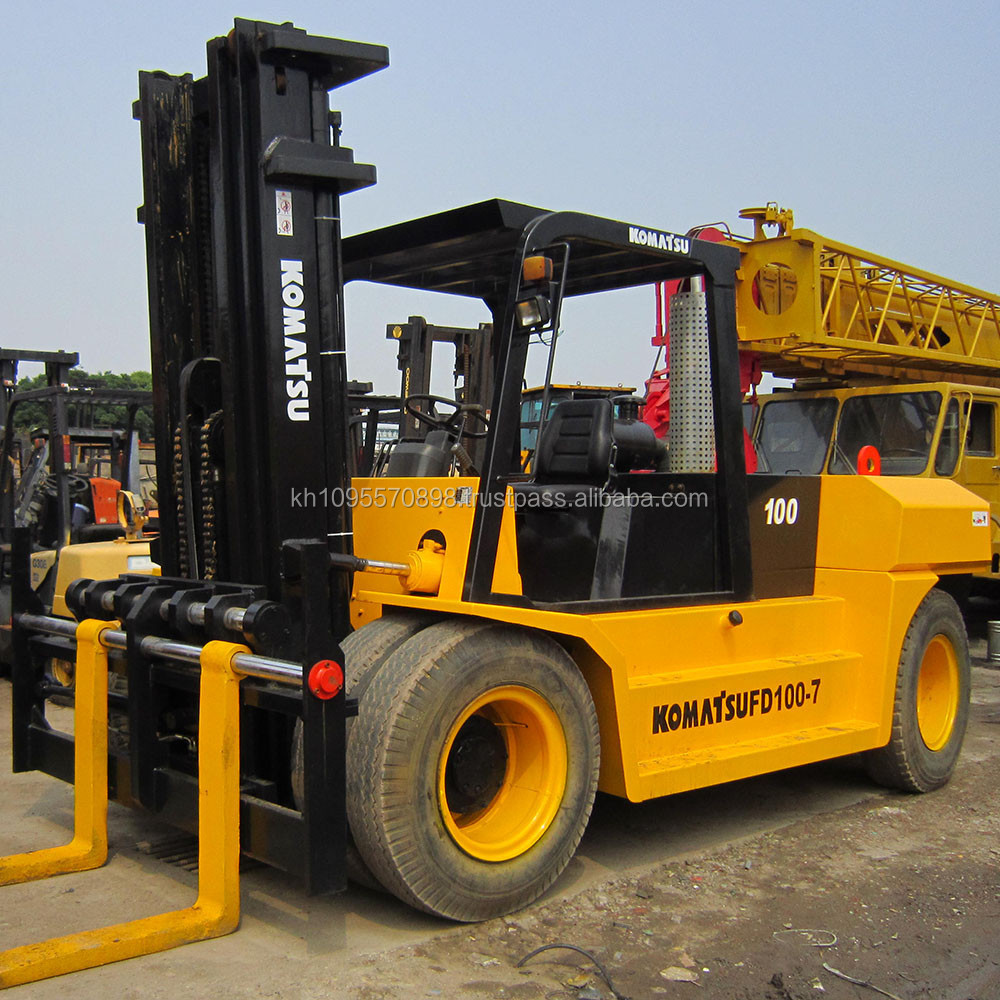 Б/у Komatsu FD100-7 вильчатый подъемник, дешевые Komatsu 10ton для вилочных погрузчиков