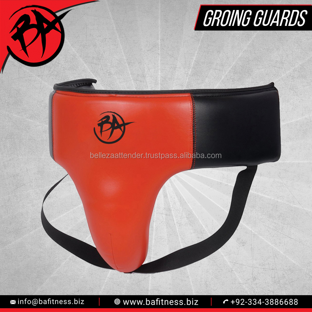 Professional boxing groin guard Cow Hide Leather No Foul Groin Guard Protector MMA Cup Boxing Abdo Muay