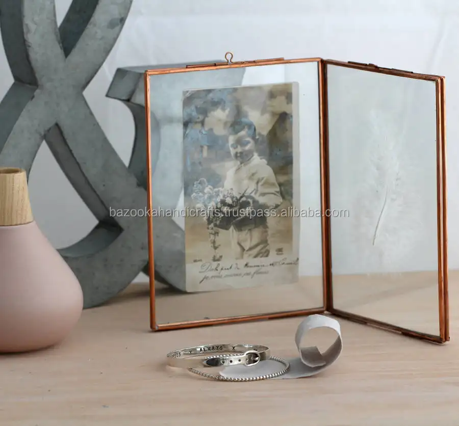 Two Sided Picture Frame, Decorative Frame, Glass Picture Frame