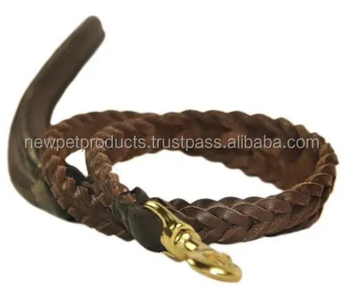 Western leather braided dogs collars wholesale manufacture