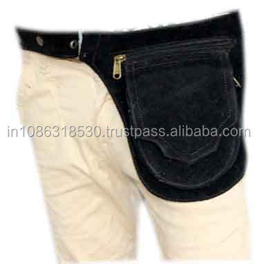 Leather Waist Hip Belt Bag with 1 Pocket pouch Utility Backpack funky hip hope fanny pack belt traveling bum party wear belt bag