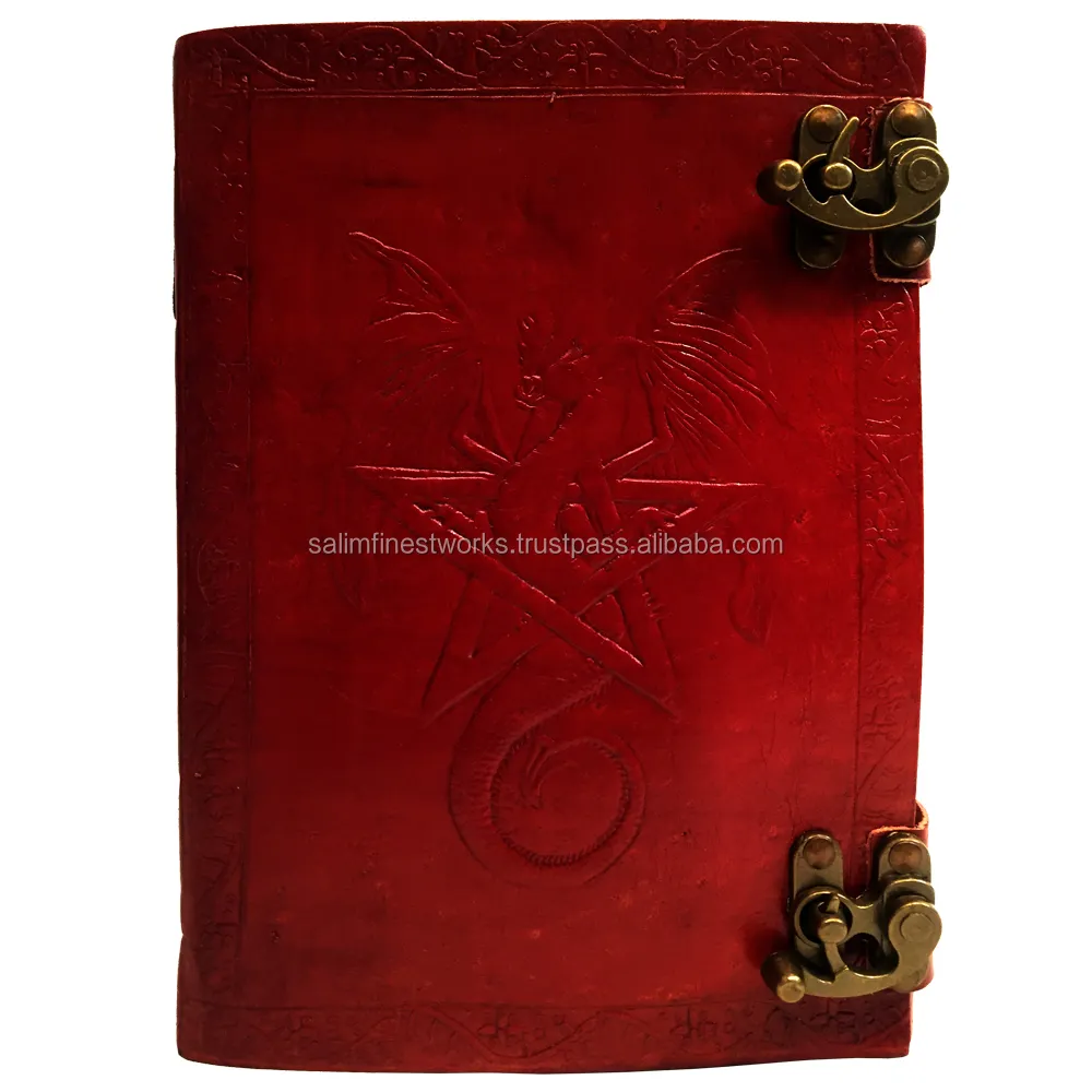 Firu Leather Diary Star Dragon Handmade Paper Engraved Brown Leather Bound Journal