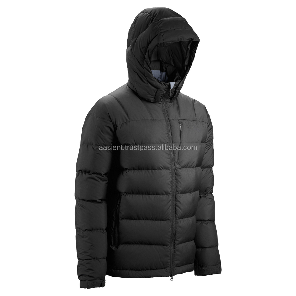 Winter Bomber Jacket with Hooded Collar and Cotton Filling