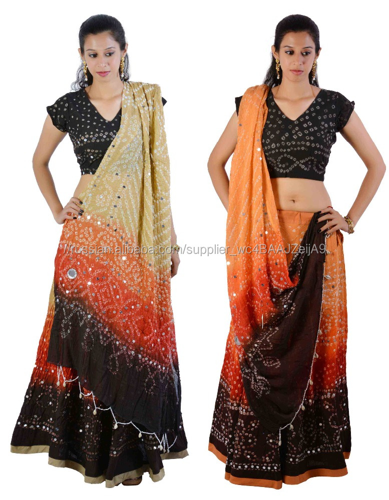Раджастхани Традиционных Bandhej Lehenga Чоли Для Девочек